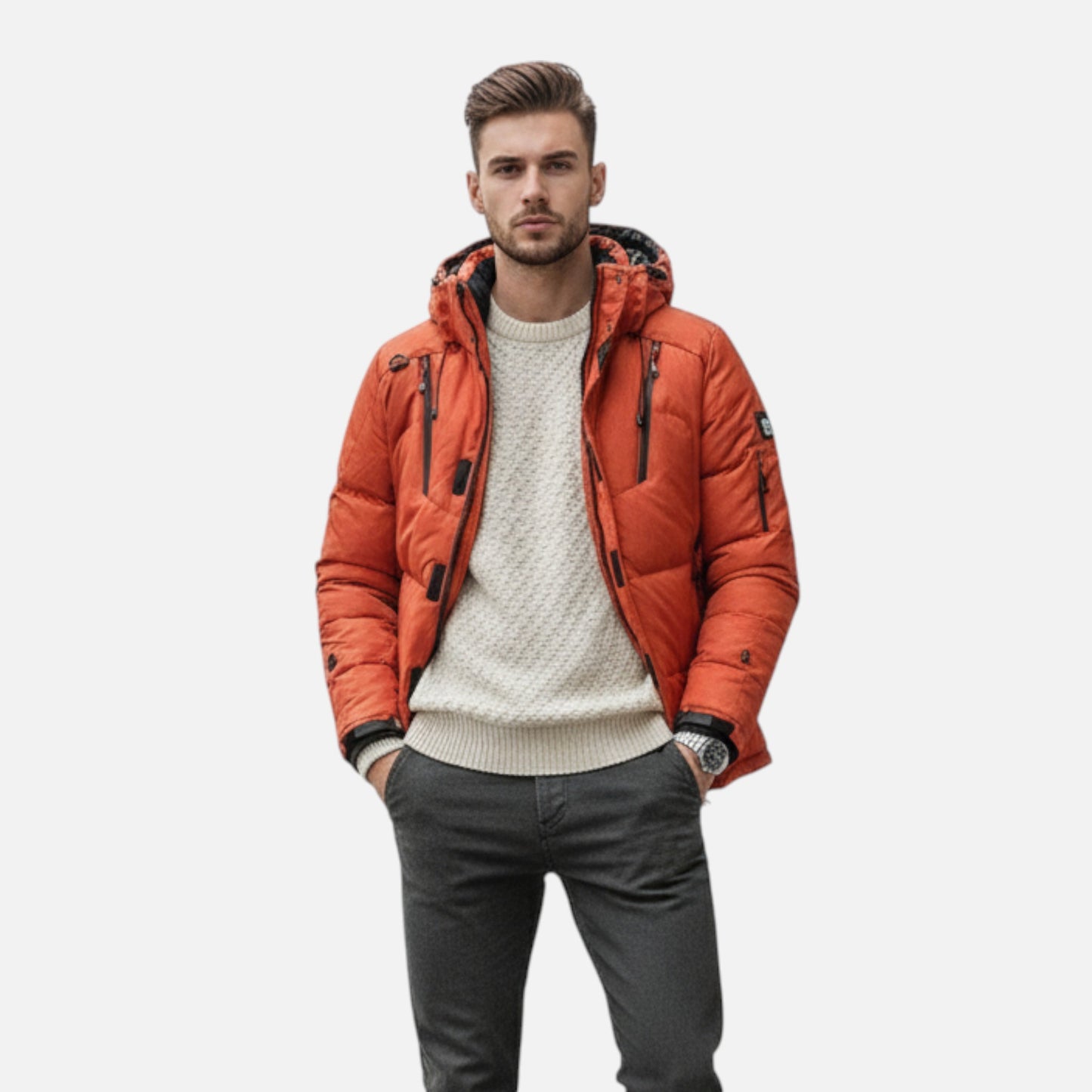 Olivebury | Men’s Hooded Down Puffer Jacket