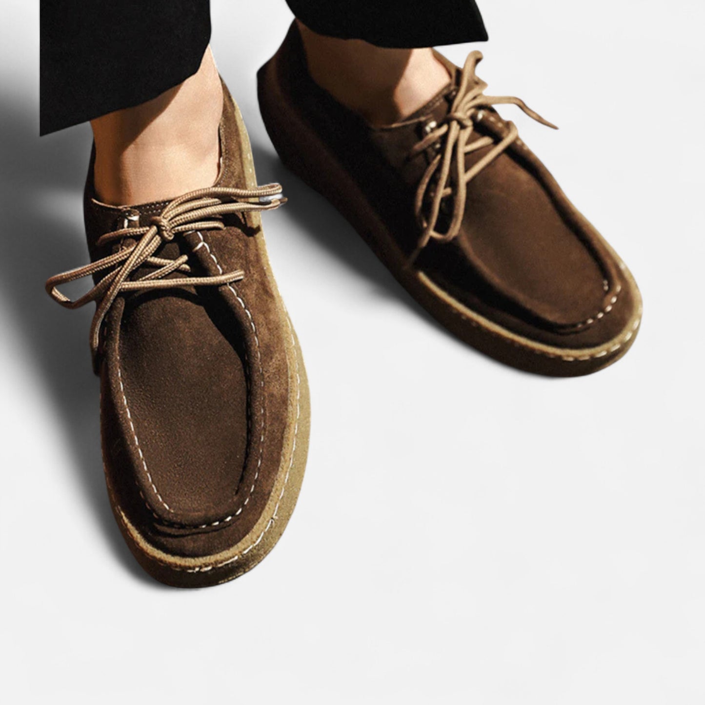 Olivebury | Men’s Suede Lace-Up Oxford Shoes