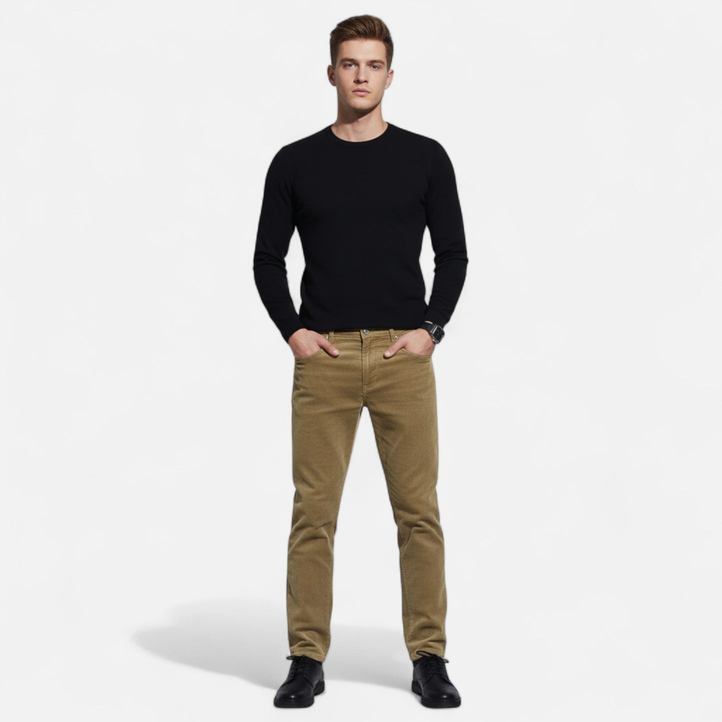 Olivebury | Men’s Slim-Fit Corduroy Trousers