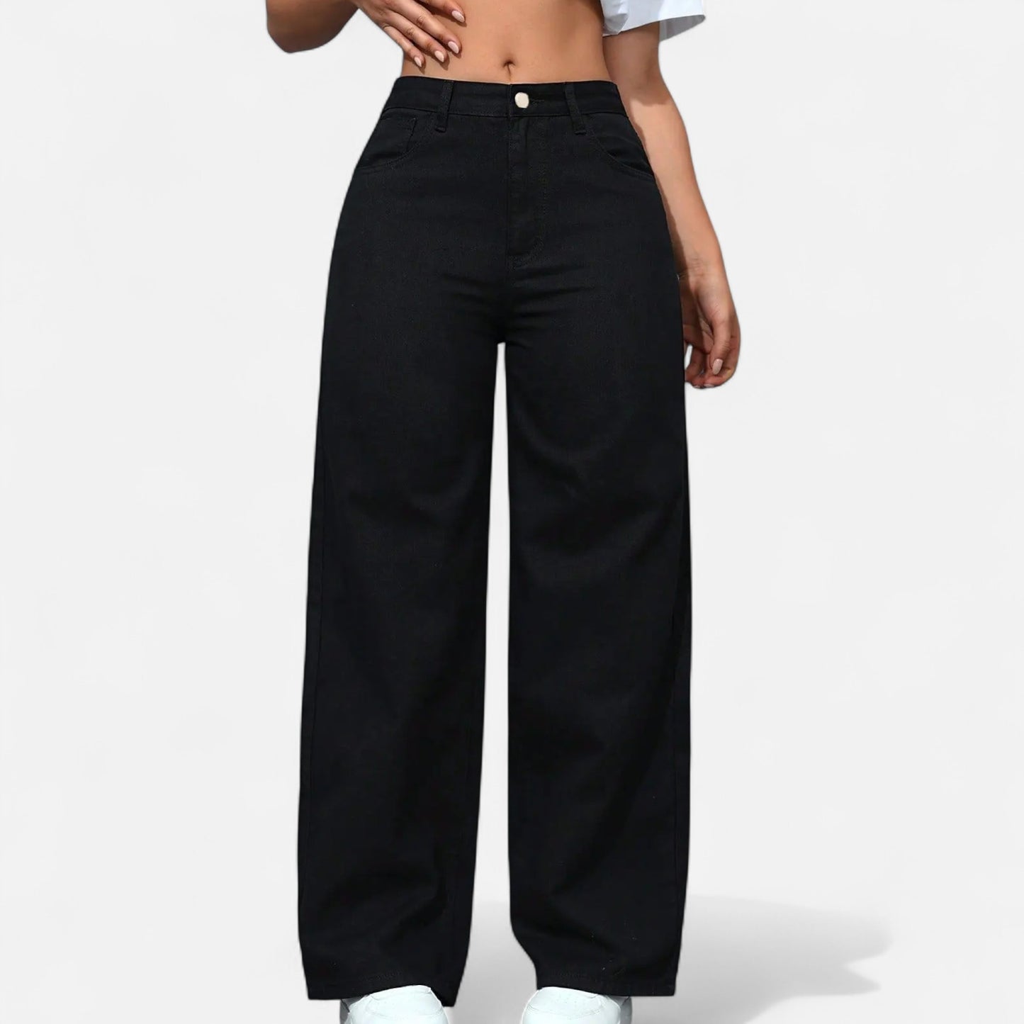 Olivebury | Women’s Loose-Fit Wide-Leg Denim Jeans