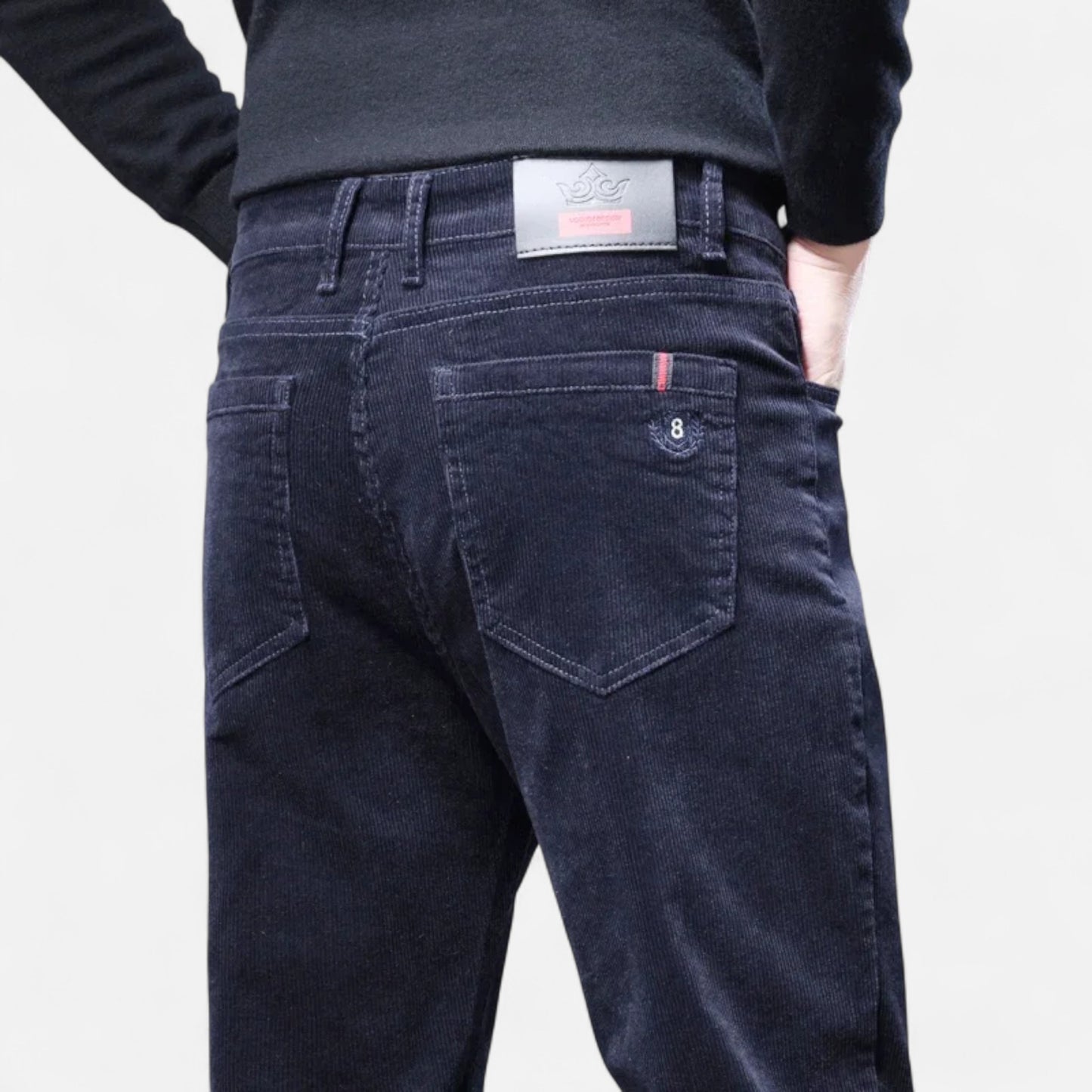 Olivebury | Men’s Slim-Fit Corduroy Trousers