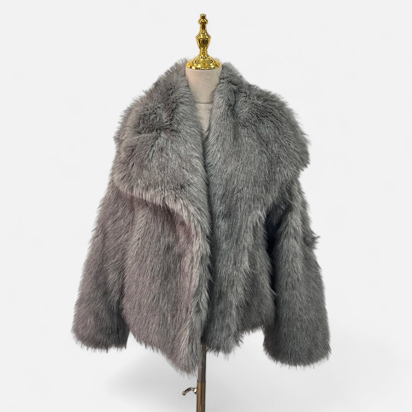 Olivebury | Women’s Faux Fur Jacket – Elegant Fluffy Coat