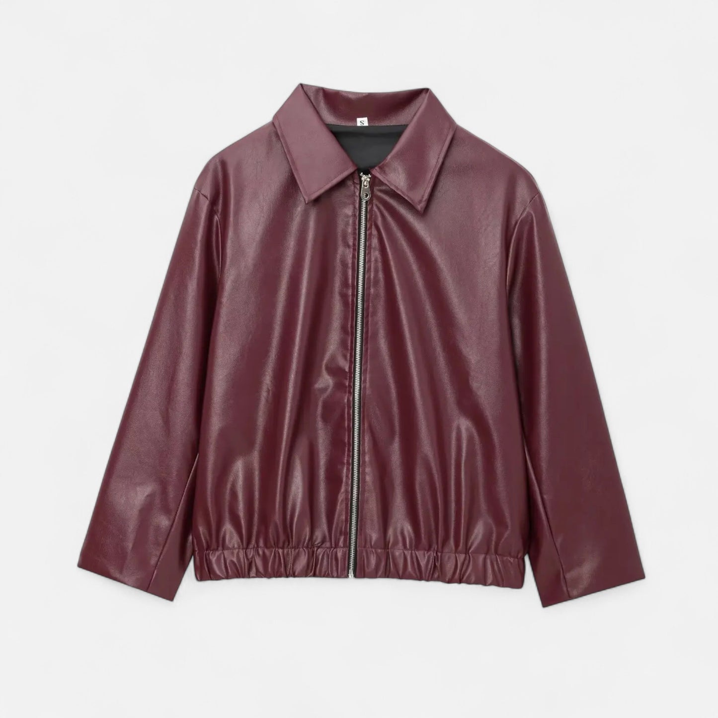 Olivebury | Women’s Vintage Leather Zip Jacket