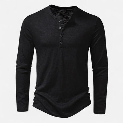 Olivebury | Men’s Long Sleeve Henley Shirt