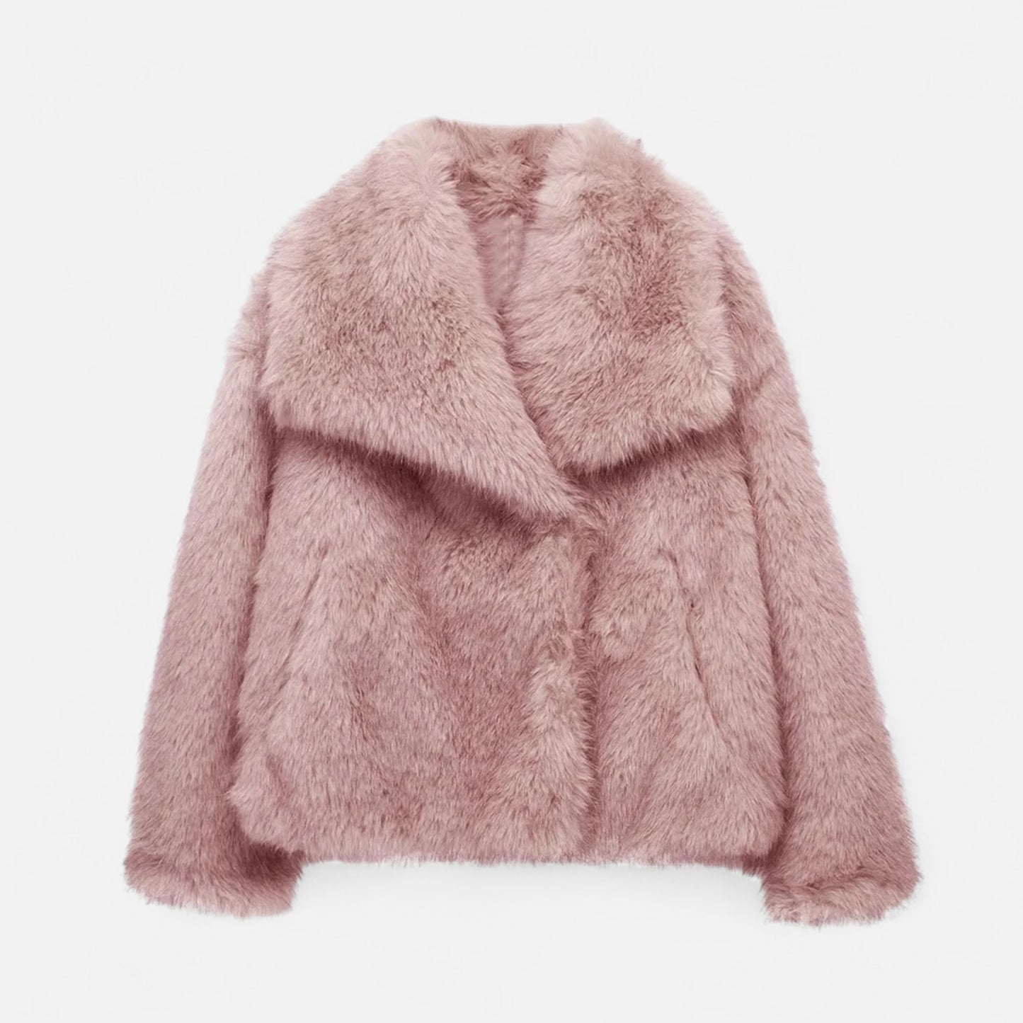 Olivebury | Women’s Faux Fur Jacket – Elegant Fluffy Coat