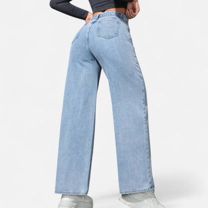 Olivebury | Women’s Loose-Fit Wide-Leg Denim Jeans