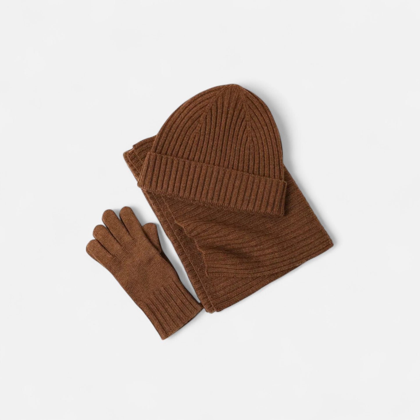 Olivebury | Women’s Knitted Winter Scarf, Hat & Gloves Set