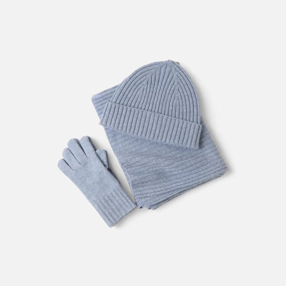 Olivebury | Women’s Knitted Winter Scarf, Hat & Gloves Set