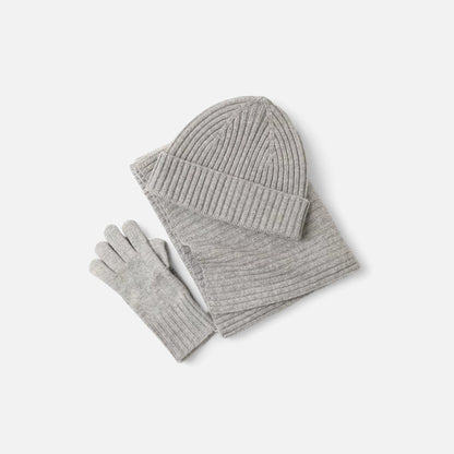 Olivebury | Women’s Knitted Winter Scarf, Hat & Gloves Set